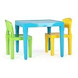 Humble Crew Kids Table and 2 Chair Set, Aqua Table with Chairs - Sturdy Toddler Activity Table for Playtime, Arts, Crafts, Reading, and More - 5-Piece Children’s Furniture for Daycare Playroom