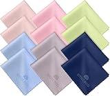 SmoTecQ 12 Pack Premium Microfiber Cleaning Cloths – High-Density, Ultra Soft, Scratch-Free – Cleans Glasses, Phones, Screens & More (6x7, Assorted Colors)