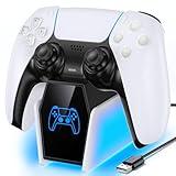 PS5 Single Controller Charger Station Replacement for PlayStation 5 Dualsense & Edge Controllers, Fast PS 5 Solo Controller Charging Docking Station, PS5 Accessories Kits Charger Stand