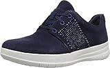 FitFlop Women's Sporty-Pop X Crystal Fashion Sneaker,Midnight Navy,5 M US