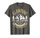 Glamping Definition Glamper Women Men Wine Funny Camping T-Shirt