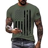 Haul Store Mens Patriotic T Shirts USA American Flag 4th of July T-Shirt Memorial Day Apparel Red White Blue Shirt Cute Short Sleeve Teens Muscle Tops Graphic Tee Prime Try Before You Buy