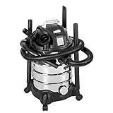 Amazon Basics Wet Dry Vacuum Cleaner, 6 gallon Shop, 3.5 HP Stainless Steel, Grey/Black