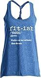 IRISGOD Womens Workout Tank Tops Summer Graphic Twisted Back Gym Sleeveless Tshirt Tops Sky Blue