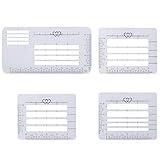 4 Pcs Craft Addressing Guide Notebook Multi-use Letter Envelope Stencil Template