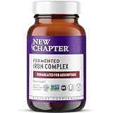 New Chapter Iron Supplement, Whole-Food Fermented Iron Complex Made with Organic Vegetables & Herbs + One Daily Non-Constipating Dose- 60ct, 2 Month Supply