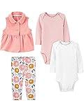 Simple Joys by Carter's Baby Girls' 4-Piece Bodysuit and Vest Set