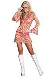 Dreamgirl Adult Womens 70s Disco Costume, Groovy Go Go Dancer Outfit, Womens Go Gorgeous Halloween Costume - Small