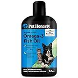 Omega 3 Fish Oil Supplement for Dogs & Cats (32oz), Wild Caught Omega 3 Fish Oil for Skin and Coat Health, Supports Shedding, Skin & Coat, Immunity, Joint, Brain & Heart, EPA + DHA