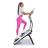 Echelon Stair Climber Sport for Low Impact Cardio at Home – Foldable Design, 3 Incline Levels, Adjustable Resistance, 3 inch Display, Bluetooth, 2 Handle Positions (Battery Powered)