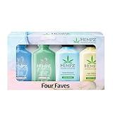 Hempz Fresh Four - Hydrating Body & Hand Lotion (4-Pack), Travel Size 2.25 Oz Each - Perfect for On-the-Go Moisturizer For Women, Featuring 4 Mini Lotions For Travel