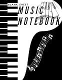 Blank Sheet Music Notebook for Piano: 100 Pages of Easy-to-Use Blank Staff Paper for Kids, Beginners, and Music Lovers: Perfect Music Notation Book ... x 11 in, Great for Practicing and Composing