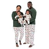 Burt's Bees Baby Unisex Baby 1-Piece Family Jammies Matching Organic Cotton Pajamas, Holiday Village, 6-9 Months
