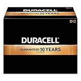 Duracell PGD MN1300 Coppertop Battery, Alkaline, D Size (Pack of 12)