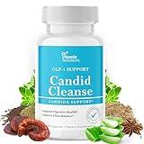DR VITAMIN SOLUTIONS Candid Cleanse Supplement with GLP-1 Support - Oregano Leaf, Caprylic Acid & LactoSpore | Candida Support Pills for Digestive Health | Candida Cleanse Detox for Women & Men | 30