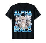 Alpha Male Funny Bootleg Cat Gen-Z Meme T-Shirt