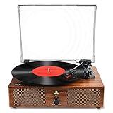 Vinyl Record Player Wireless Turntable with Built-in Speakers and USB Belt-Driven Vintage Phonograph Record Player 3 Speed for Entertainment and Home Decoration