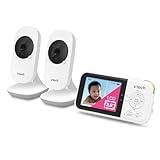 VTech VM819-2 Baby Monitor, 2.8” Screen, 2 Cameras, 1000ft Range, Night Vision, 2-Way Audio, Temperature Sensor, Lullabies, Secured Transmission No WiFi