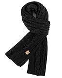 PAGE ONE Women's Ribbed Knit Scarf Winter Warm Long Big Wrap Cashmere Wool Thick Large Chunky Scarf for Women