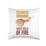 Comets and Stars Design Co. Balls of fire Funny Flaming Meteor Comet Asteroid Throw Pillow, 16x16, Multicolor