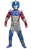 Optimus Prime Costume, Muscle Transformer Costumes for Boys, Padded Character Jumpsuit, Kids Size Medium (7-8)