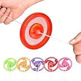 5Pcs Pull Line Flywheel, Flywheel Spinning Tops, Spinner Fidget Rainbow Lightshow Orbital Flash, Gift Pull in Wheel Colorful Glow Novelty Spinning Tops，Spinning Light Up Flashing Tops