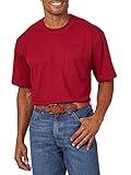 Wrangler RIGGS WORKWEAR Men's Short Sleeve Pocket Performance T-Shirt , Currant Red, X-Large