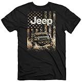 Jeep Freedom Outdoors T-Shirt | Wrangler Design | 100% Cotton Black
