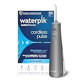 Waterpik Cordless Pulse Rechargeable Portable Water Flosser for Teeth, Gums, Braces Care and Travel with 2 Flossing Tips, Waterproof, ADA Accepted, WF-20 Gray, Packaging May Vary