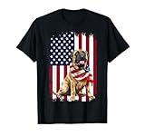 English Mastiff American Flag 4th Of July English Mastiff T-Shirt