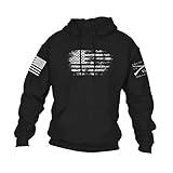 Grunt Style Vintage American Hoodie (Black, XX-Large)