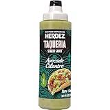 HERDEZ TAQUERIA STREET SAUCE Avocado Cilantro (Pack of 8) 9 oz Squeeze Bottle– Made with Hass Avocados, Creamy & Zesty Taco Sauce– Authentic Mexican Flavor
