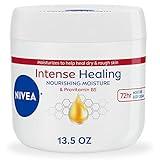 NIVEA Intense Healing Body Cream, Non-Greasy Daily Moisturizer for Dry Skin, Enriched with Provitamin B5, Moisturizes Up To 72 Hours, 13.5 Oz Jar