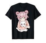 Anime Girl Cat Cats Kawaii T-Shirt