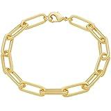 Amazon Essentials 14K Gold Plated Chunky Chain Link Bracelet 7.5", Yellow 14K Gold