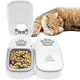 CATEGEE Cat Dog Treat Dispenser, ABS Tray, 4-Inch, Dishwasher-Safe, Easy to Clean, Mute Design, Locking Lid, 2-Pound Capacity, Indoor Use