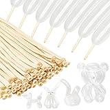100Pcs clear 260 Balloons Clear Long Skinny Latex Balloon for Animal Ballons, Premium Quality Balloons for Beginners Baloons Making Kid's Carnivals Party Decoartion