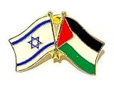 Israel and Palestine Friendship Double Flag Lapel Pin US Crossed Emblem Tie and Hat Pin Badge