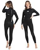 XUKER Wetsuit Women, 2mm Neoprene Long Sleeve Full Body Back Zip Wet Suit in Cold Water for Diving Surfing Snorkeling Kayaking Swimming Scuba Water Sports