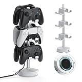 MANMUVIMO Controller Holder and Headphone Stand 3 Tiers White, Gaming Room Accessories Organization for All Universal Game Controller Headset, Switch Xbox PS5 Controller Storage, Boys Gamer Room Decor