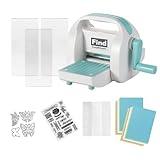 Mini Die Cut and Embossing Machine, Mini Die Cutting Machine for Scrapbooking,Cardmaking, 3 1/8" Feeding Slot for 3" Paper Cardstock (Blue)