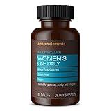 Amazon Elements Women’s One Daily Multivitamin, 59% Whole Food Cultured, Vegan, 65 Tablets, 2 month supply (Packaging may vary)