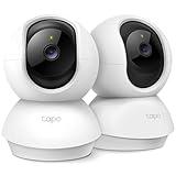 TP-Link Tapo 2K Pan/Tilt Security Camera for Baby Monitor, Dog Camera w/Motion Detection, 2-Way Audio, Siren, Night Vision, Cloud & SD Card Storage, Works with Alexa & Google Home, 2-Pack (C210P2)