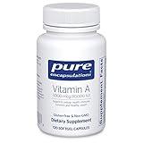 Pure Encapsulations Vitamin A - 3,000 mcg - from Cod Liver Oil - Immune & Vision Support* - Vitamin A Palmitate Supplement - Non-GMO - 120 Softgel Capsules