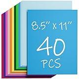 CreGear 40 Sheets Colored Cardstock, 10 Assorted Colors 8.5 x 11 Cardstock Paper, Cardstock 180gsm/65 lb Card Stock Colored Paper, Card Stock Paper for Card Making, Crafting, Scrapbooking, Decors