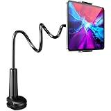 HGLCM Gooseneck Tablet Holder Cell Phone Holder, Universal 360° Flexible Tablet Stand, Lazy Arm Holder Clamp Mount Bracket Bed for iPad Mini/Air, Samsung Galaxy Tab and 4.7-11" Devices(Black)