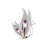 JUNYY Vintage Rhinestone Crystal Inlaid Butterfly Brooch Women Girls Party Elegant Insect Enamel Pins(Purple)