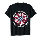 Thank You Veterans Sunflower, Military Veterans Day Tribute T-Shirt