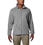 Columbia Men's Big Steens Mountain 2.0 Full Zip Fleece Jacket, Light Grey Heather, Large Tall