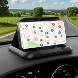DUSCOKE Carbon Fiber Cell Phone Holder for Car Dashboard Mount - Universal Anti-Slip Phones Cradle Pad Car Phone Holder - Cellphone GPS Stand for Most iOS Phones, Samsung, Android Smartphones